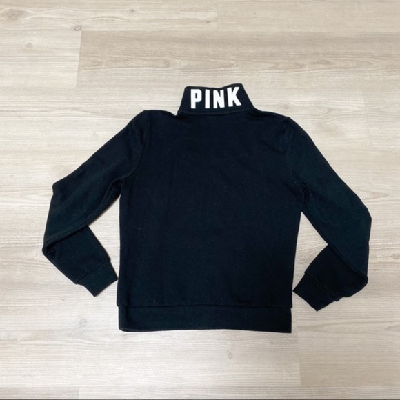 PINK Victoria’s Secret black half zipped pullover - Picture 2 of 7